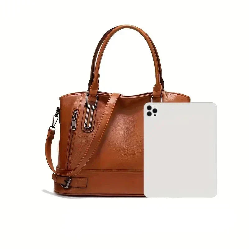 Sophie Crossbodytaske i Vintage PU-Læder Klassisk Elegant Skuldertaske