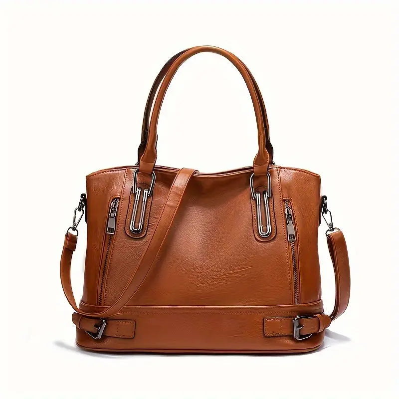Sophie Crossbodytaske i Vintage PU-Læder Klassisk Elegant Skuldertaske