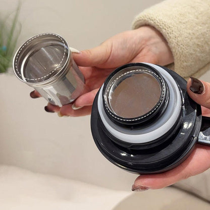 Termokande i rustfrit stål med tefilter og vakuumisolering 1 L