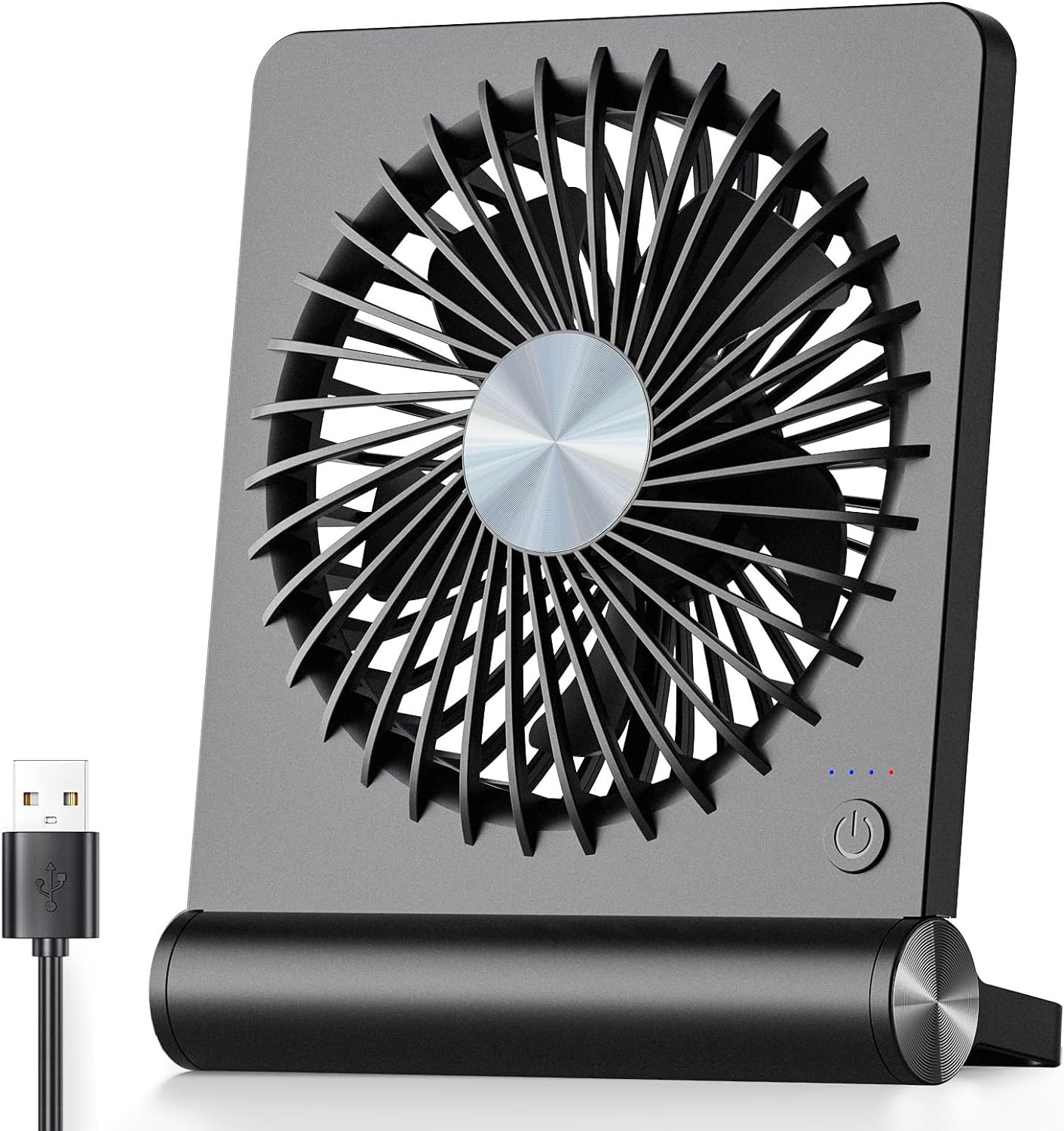 Kompakt og støjsvag USB-bordventilator med 3 hastigheder