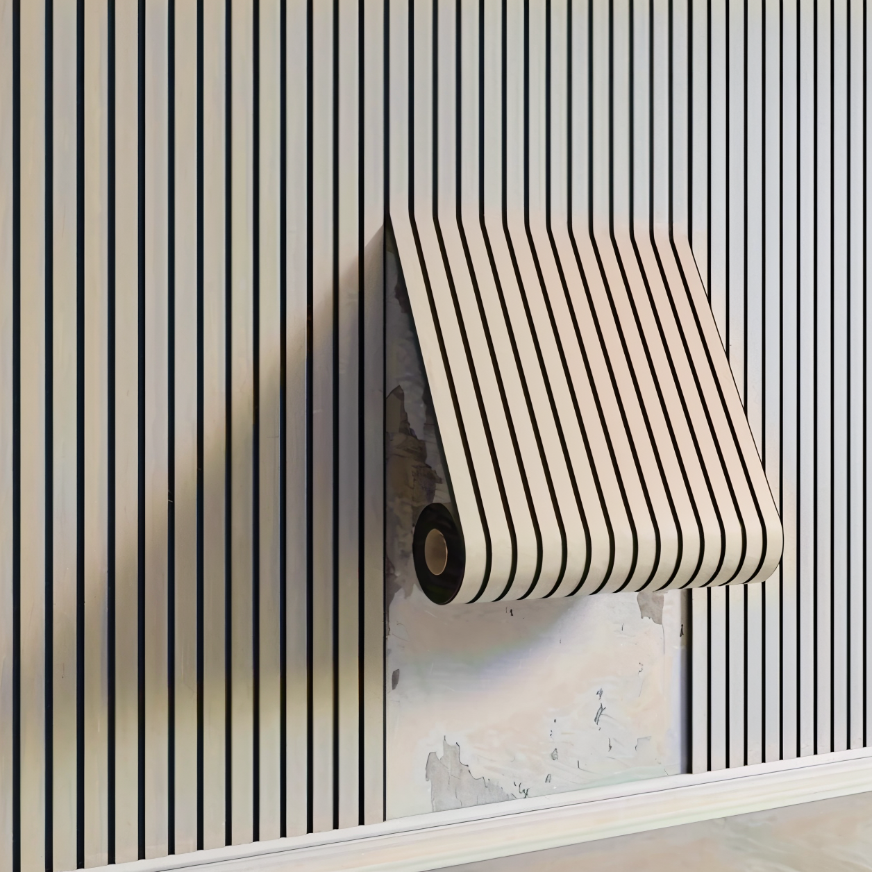 StickieFast 3D Vægpaneler med Trælook og Selvklæbende Design