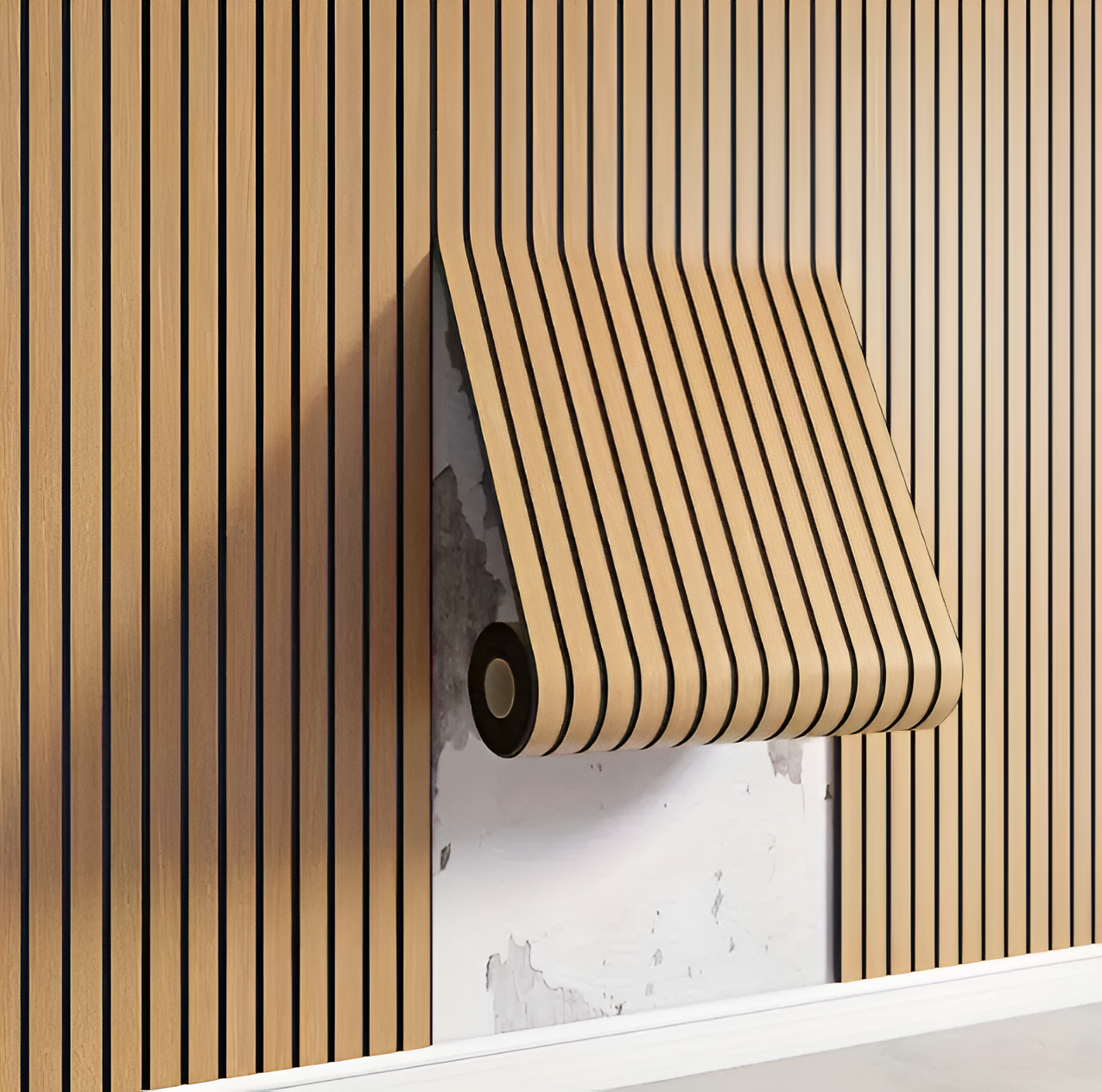 StickieFast 3D Vægpaneler med Trælook og Selvklæbende Design