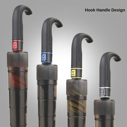 StormShield Vindafvisende Paraply med Buet Håndtag, Robust Design