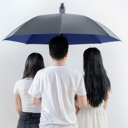 StormShield Vindafvisende Paraply med Buet Håndtag, Robust Design