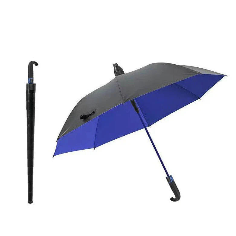 StormShield Vindafvisende Paraply med Buet Håndtag, Robust Design