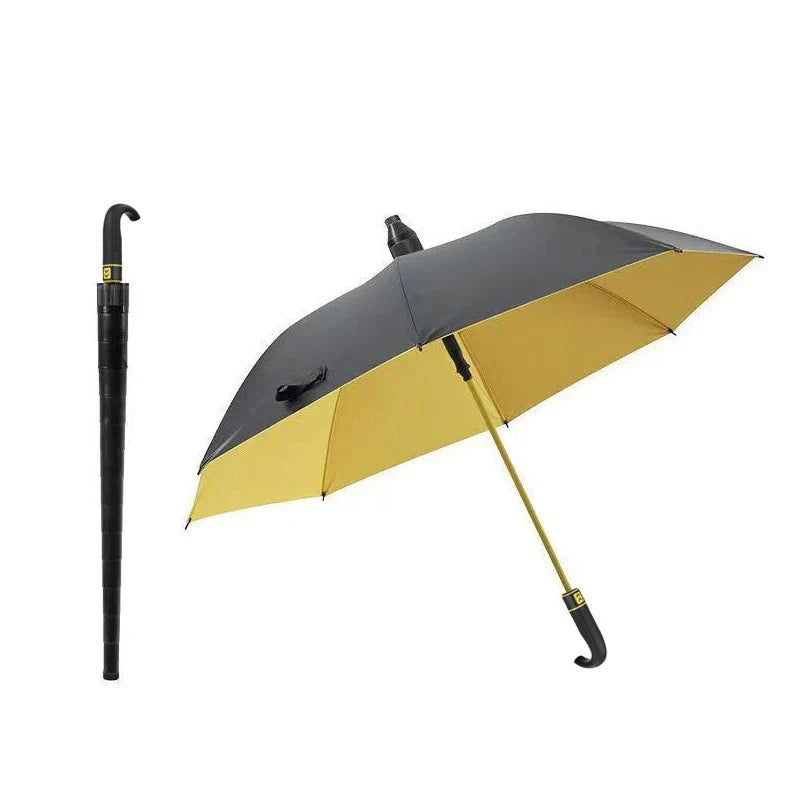 StormShield Vindafvisende Paraply med Buet Håndtag, Robust Design