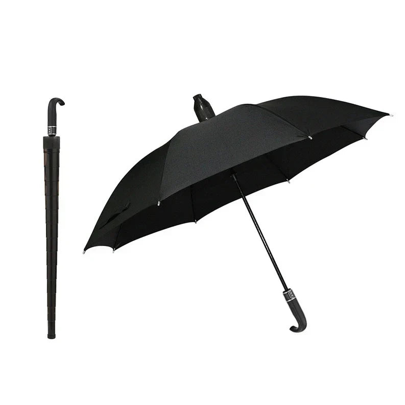 StormShield Vindafvisende Paraply med Buet Håndtag, Robust Design