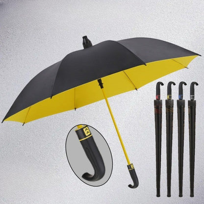 StormShield Vindafvisende Paraply med Buet Håndtag, Robust Design