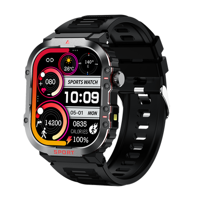 Sugar Pro 5 Smartwatch med Sundheds- og Fitnessmåling samt Pulsmåler