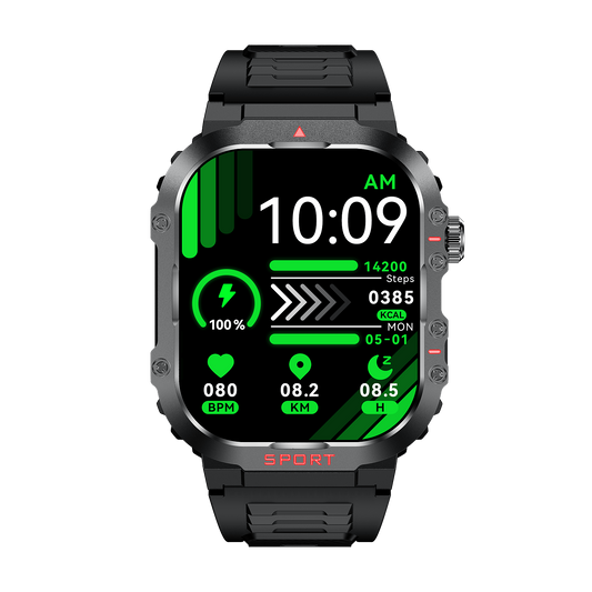 Sugar Pro 5 Smartwatch med Sundheds- og Fitnessmåling samt Pulsmåler