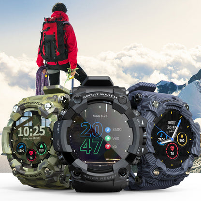 Taktisk smartwatch med pulsmåling og vandtæt IP68-design