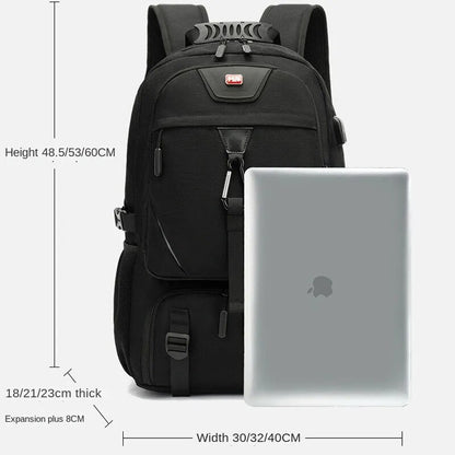 Tech Trek Pro rygsæk 50L–80L med USB-opladningsport og laptoprum