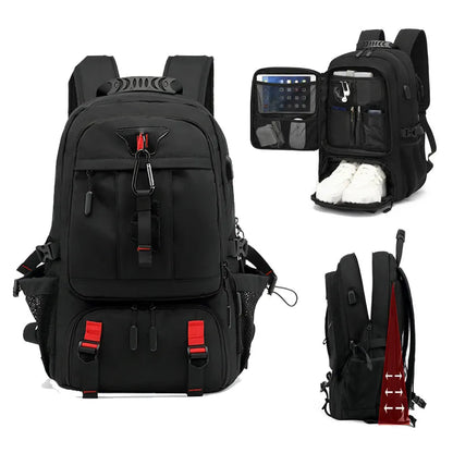 Tech Trek Pro rygsæk 50L–80L med USB-opladningsport og laptoprum