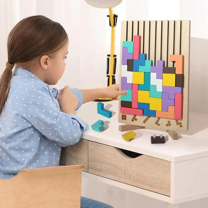 ThinkWood Træpuslespil Montessori Læringslegetøj til Børn