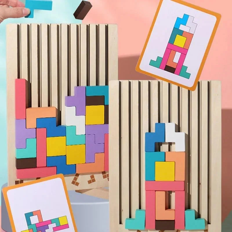 ThinkWood Træpuslespil Montessori Læringslegetøj til Børn
