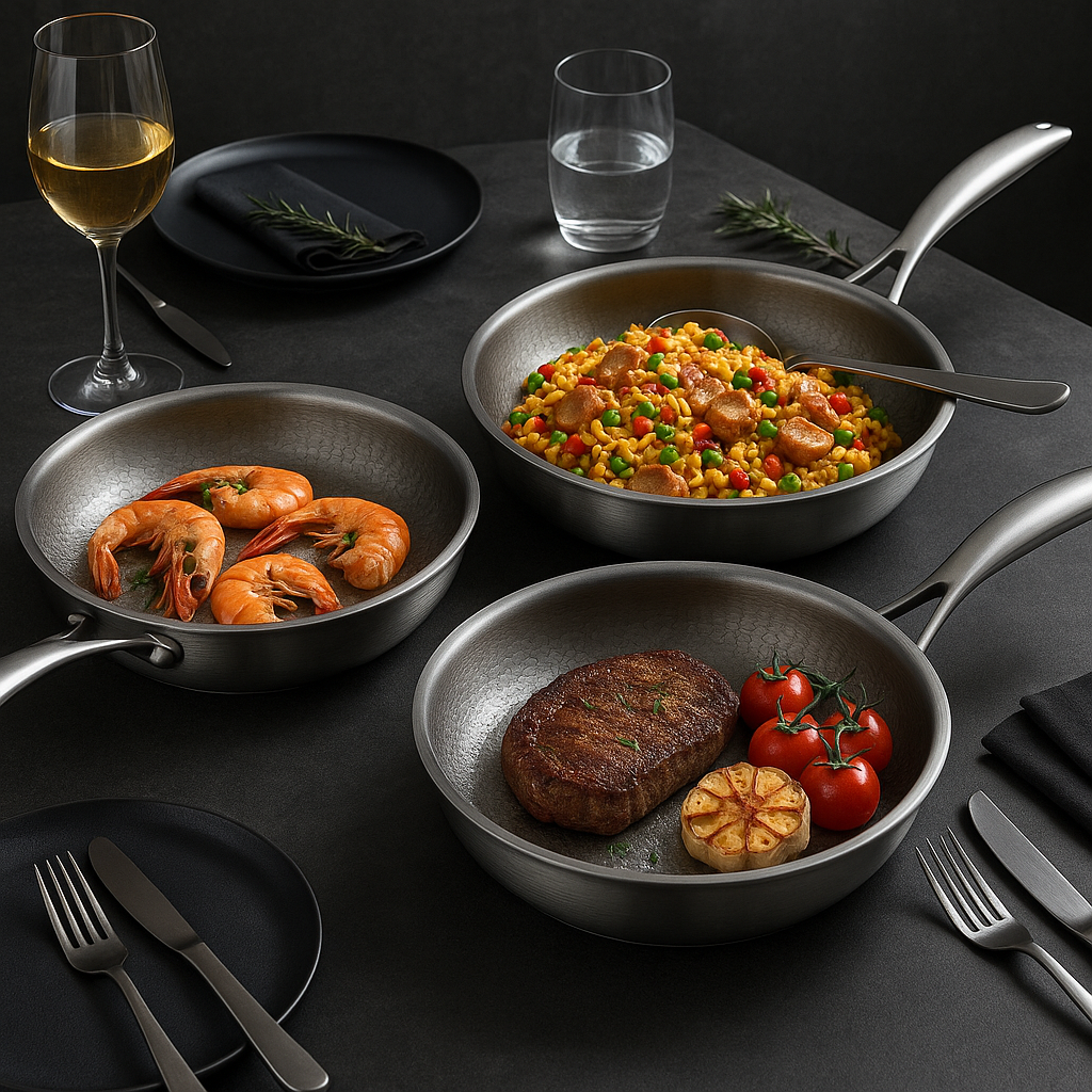 Titan Premium Titanium Stegepande Uden Belægning Til Induktion