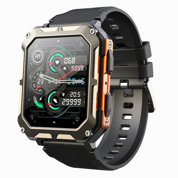 TitanGuard Robustt Smartwatch med Pulsmåling og Aktivitetssporing