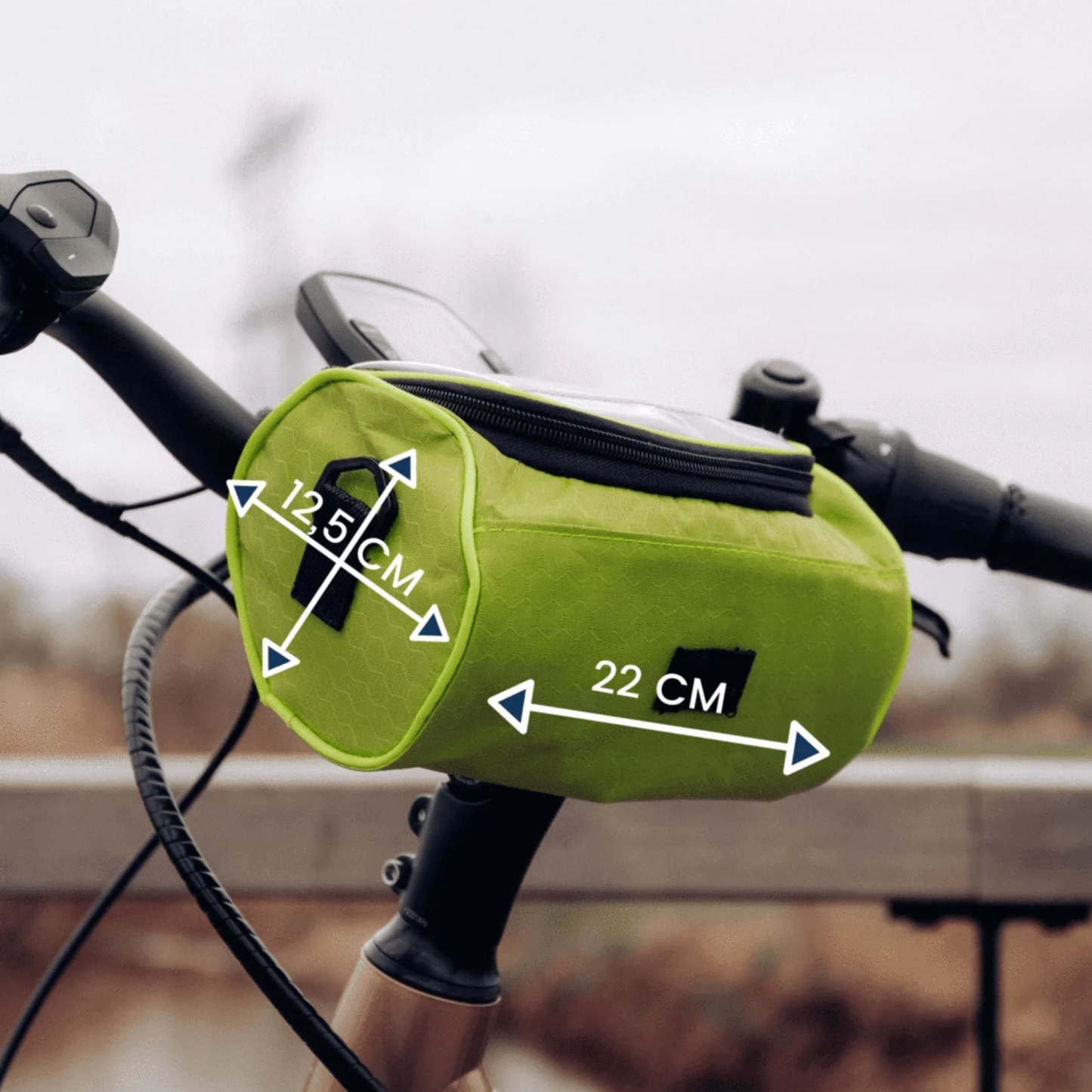 Vandtæt Cykeltaske med Touchskærm til Mobil – Telefonholder og Opbevaring