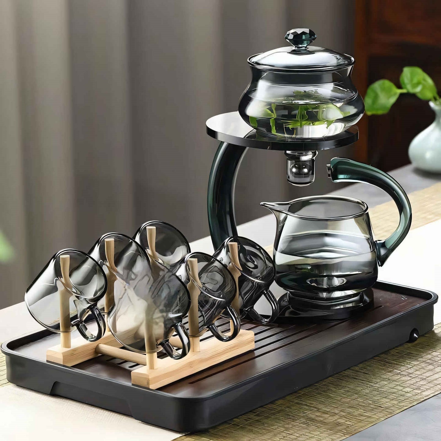 TranquiliTea Magnetisk Glastekande med Tebrygger