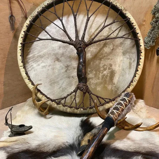 Tree of Life Håndlavet Shamantromme til Meditation og Lydterapi
