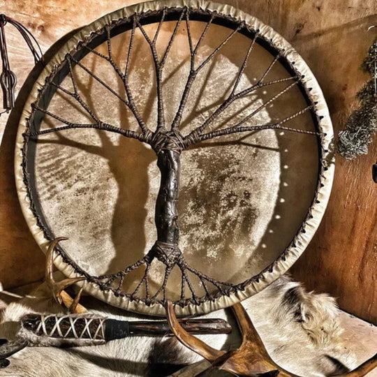 Tree of Life Håndlavet Shamantromme til Meditation og Lydterapi