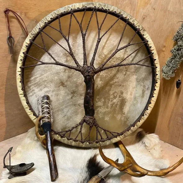 Tree of Life Håndlavet Shamantromme til Meditation og Lydterapi