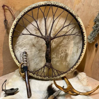 Tree of Life Håndlavet Shamantromme til Meditation og Lydterapi