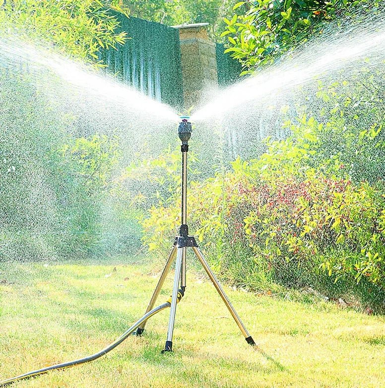 TurboSpray 360° Justerbar Havesprinkler i Rustfrit Stål