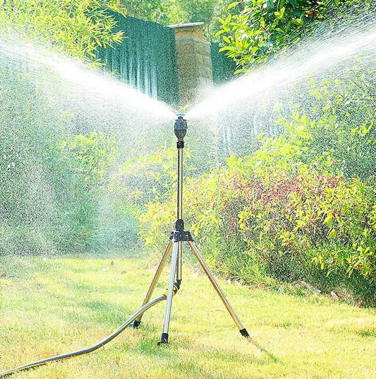TurboSpray 360° Justerbar Havesprinkler i Rustfrit Stål
