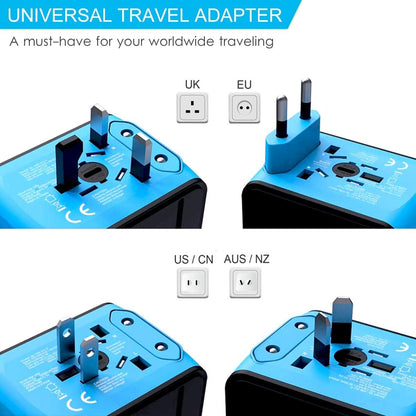 Ultimate Rejseadapter med USB-porte og Universelle Stik
