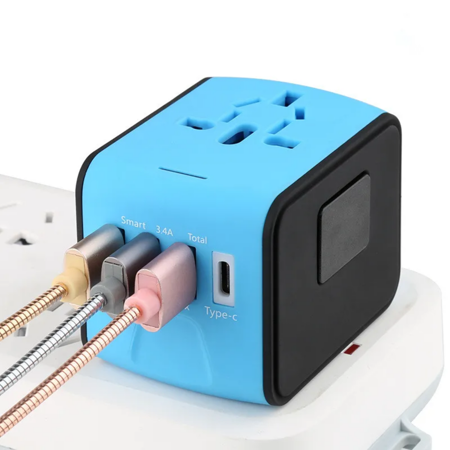 Ultimate Rejseadapter med USB-porte og Universelle Stik