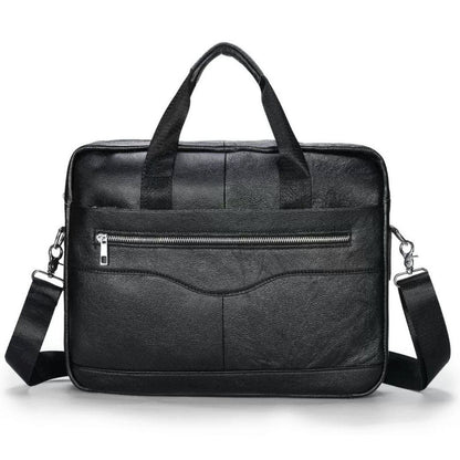 Ventolini herreskuldertaske i ægte læder med justerbar crossbody-rem