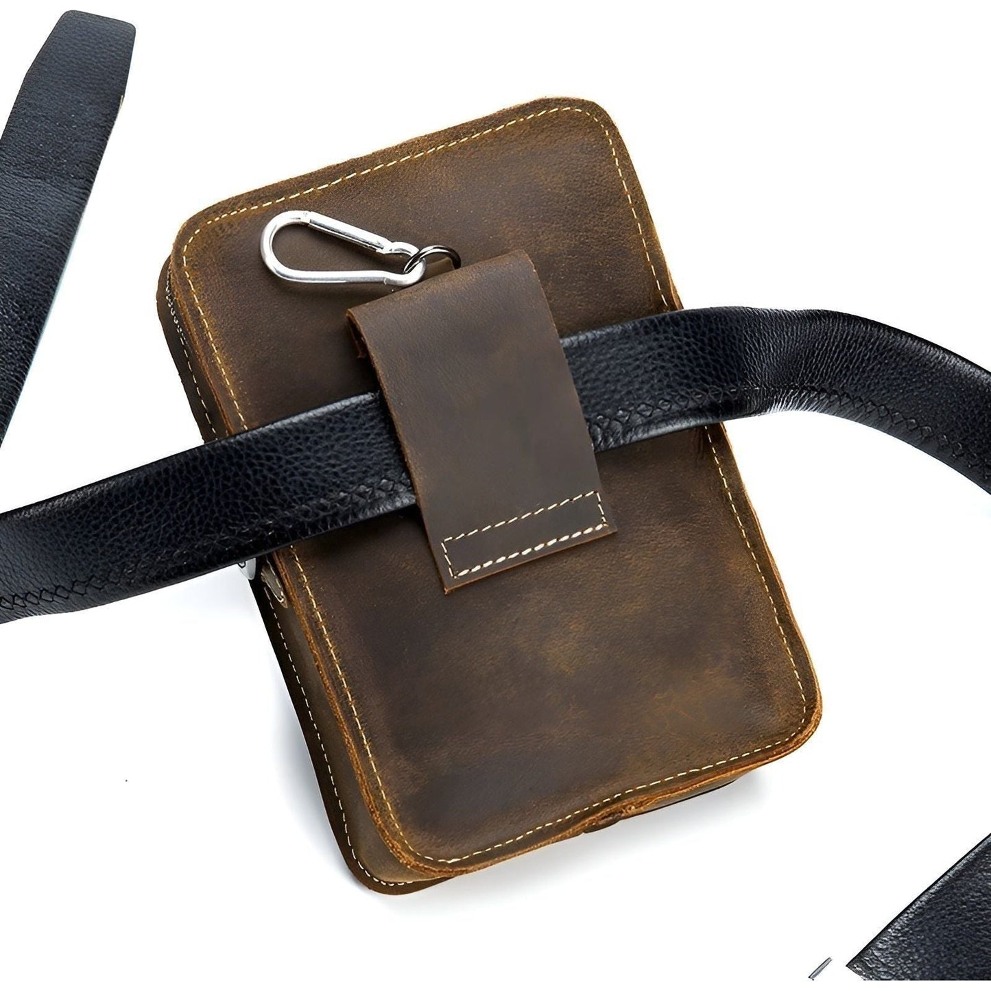 Vidal Herre Bæltetaske i Læder med Flere Rum – Crossbody Taske