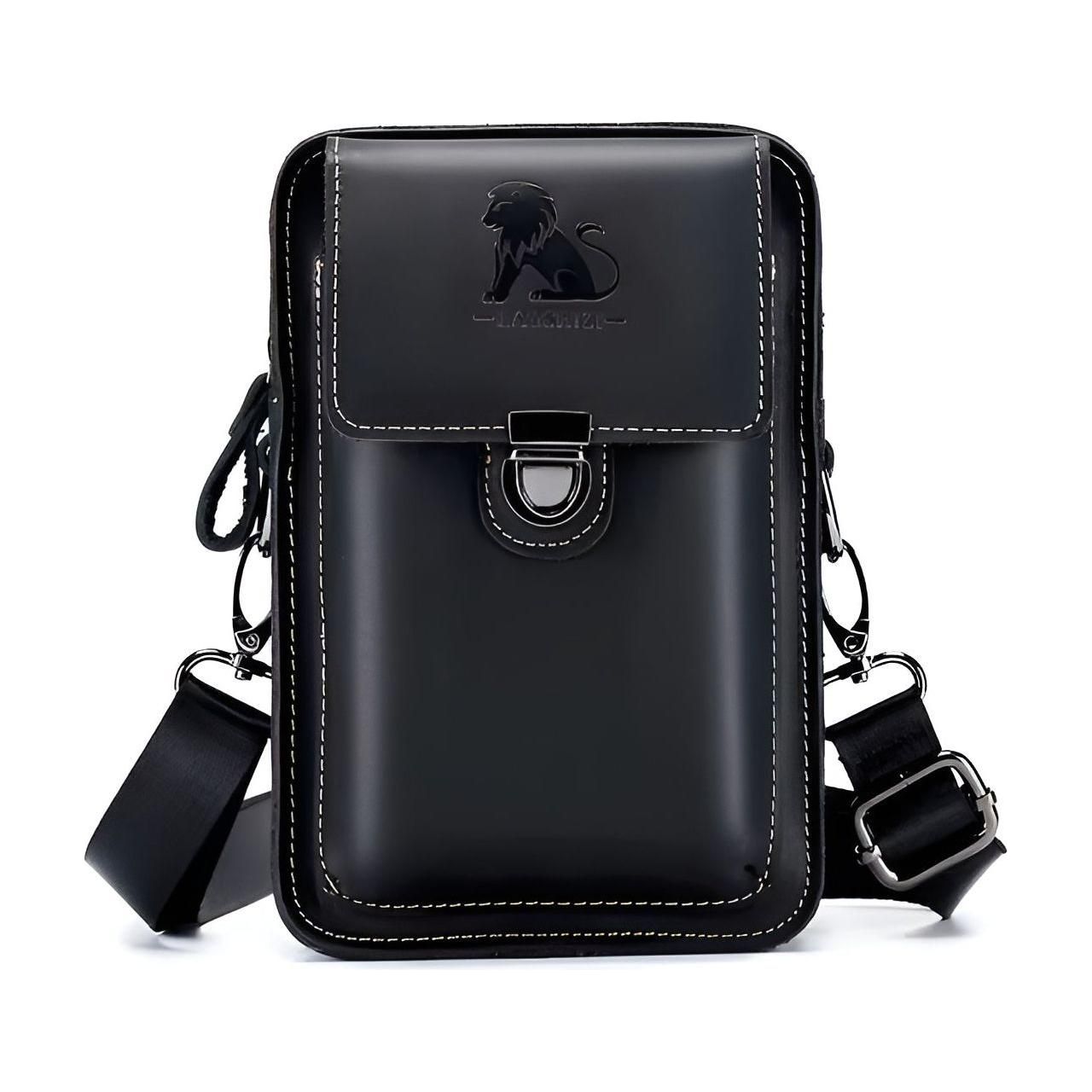Vidal Herre Bæltetaske i Læder med Flere Rum – Crossbody Taske