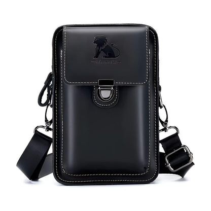 Vidal Herre Bæltetaske i Læder med Flere Rum – Crossbody Taske