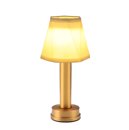 Vintage Flare Dæmpbar Bordlampe med Stofskærm