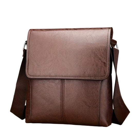 Vintage Messenger Skuldertaske i PU-læder til Mænd