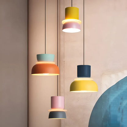 VividGlow Macaron LED Pendellampe med Farverigt Moderne Design