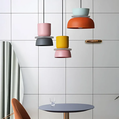 VividGlow Macaron LED Pendellampe med Farverigt Moderne Design