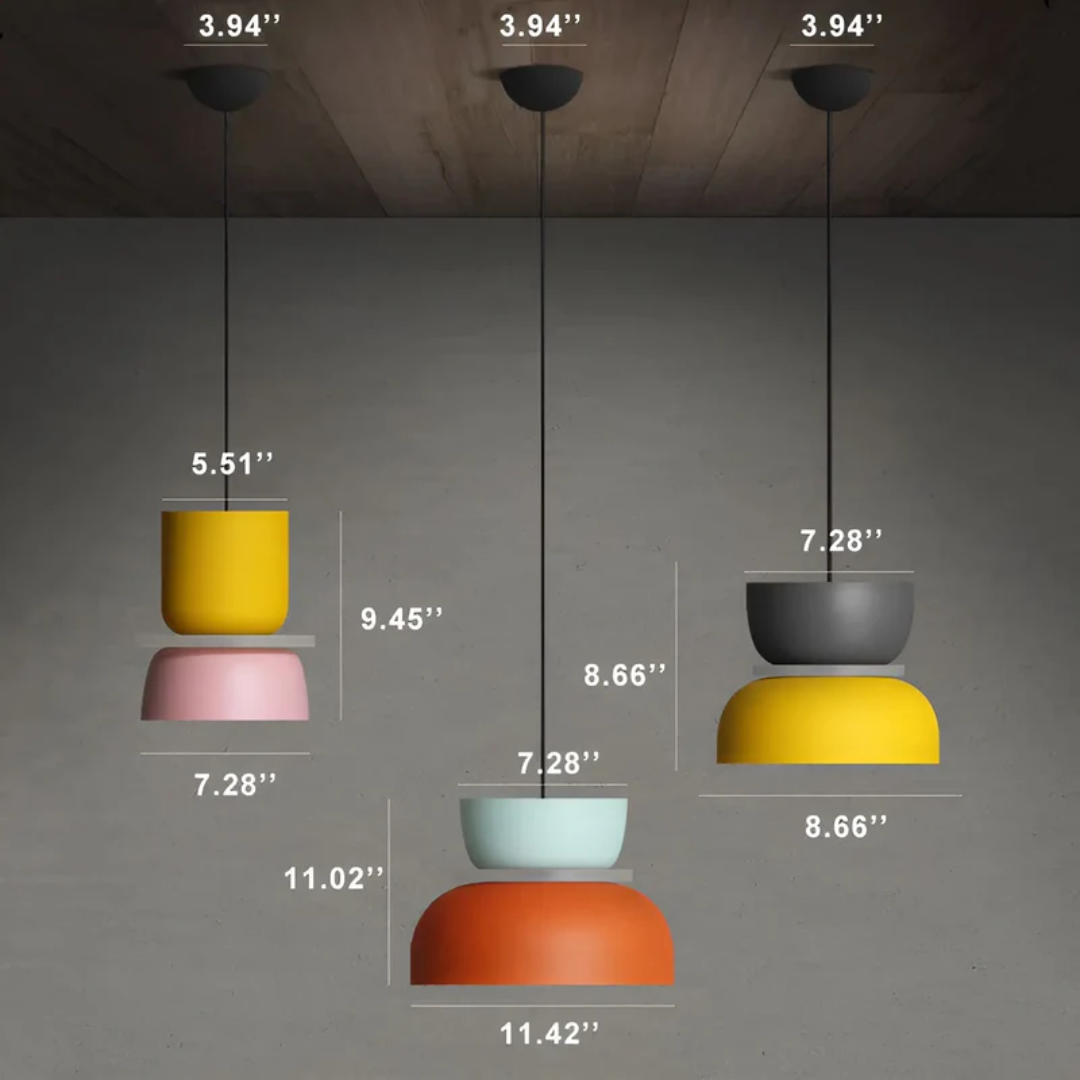 VividGlow Macaron LED Pendellampe med Farverigt Moderne Design