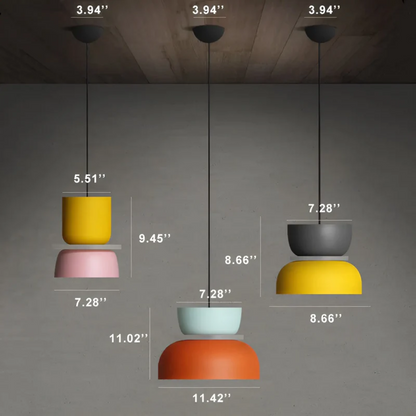 VividGlow Macaron LED Pendellampe med Farverigt Moderne Design