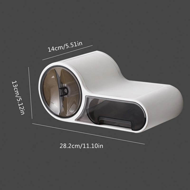 Vægmonteret toiletpapirholder med pladsbesparende moderne design