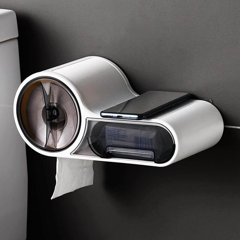 Vægmonteret toiletpapirholder med pladsbesparende moderne design