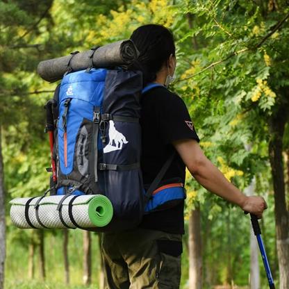 Vandtæt 60L outdoor-rygsæk til vandring og rejser
