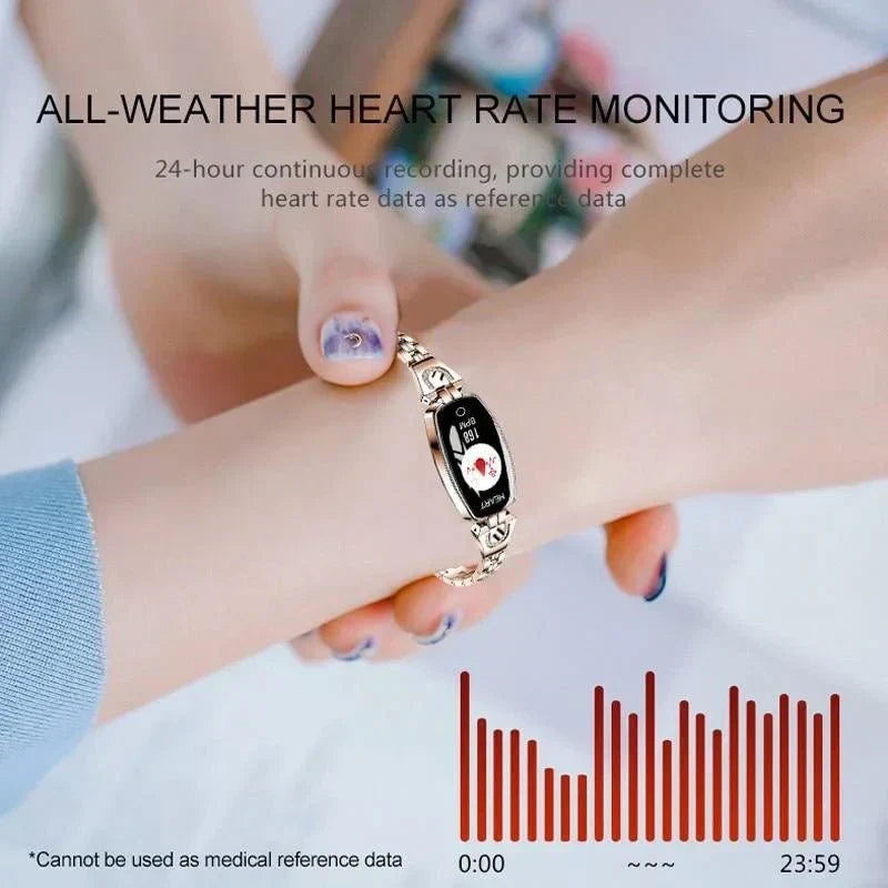 Vandtæt Fitness Tracker Smartarmbånd til Kvinder med Pulsmåling og Aktivitetsovervågning