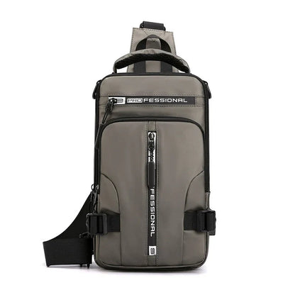 Vandtæt Oxford crossbody taske med tyverisikring og USB-opladningsport