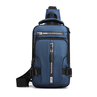 Vandtæt Oxford crossbody taske med tyverisikring og USB-opladningsport