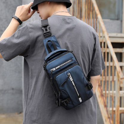 Vandtæt Oxford crossbody taske med tyverisikring og USB-opladningsport