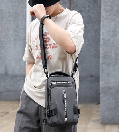 Vandtæt Oxford crossbody taske med tyverisikring og USB-opladningsport