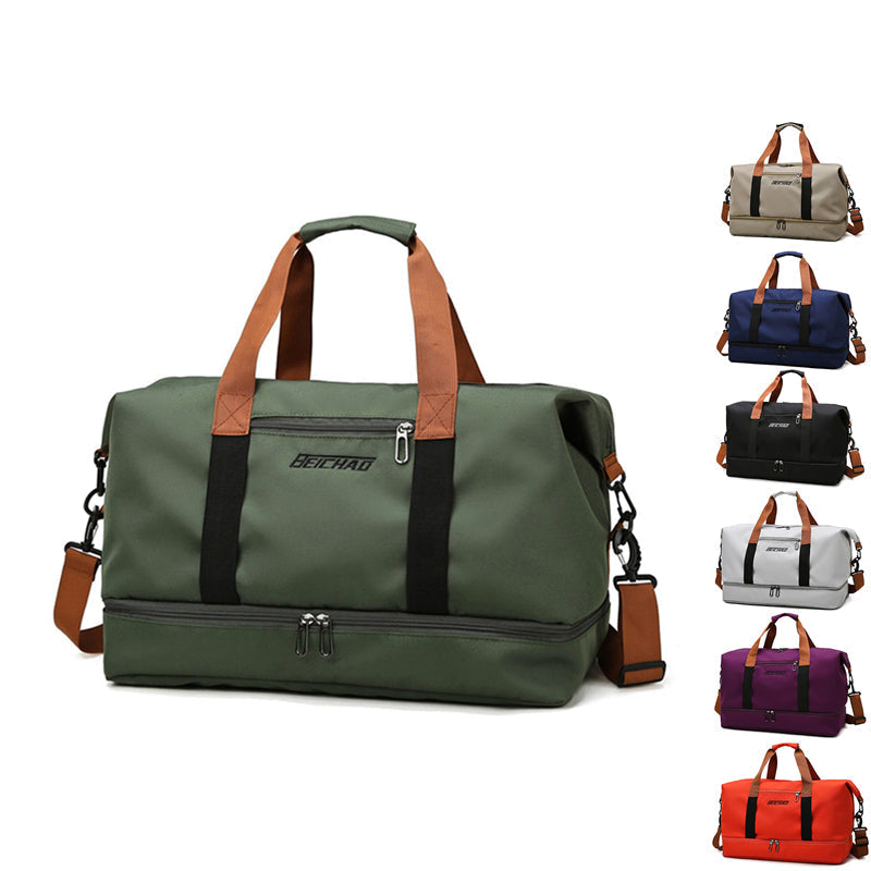 Vandafvisende rejse- og sportstaske rummelig duffelbag til fitness og weekend
